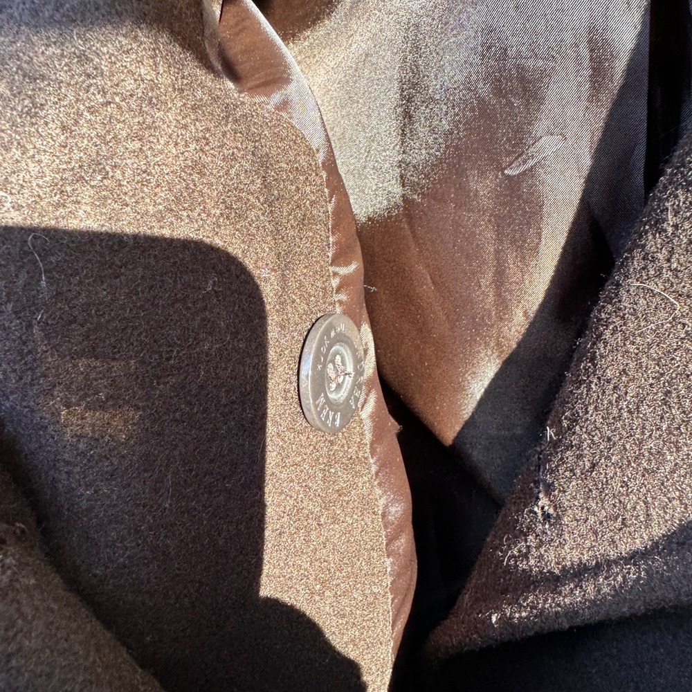 Vintage Andrea Brem New York Pea Coat Women’s PL wool blend satin lining… - Picture 4 of 8